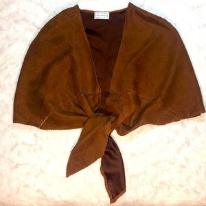 Brown Tie-Up Capelet